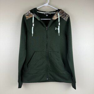 Under Armour Storm Sherpa-Lined Full-Zip Hoodie Forest Green w/ Camo Hood